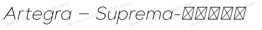 Artegra – Suprema字体转换
